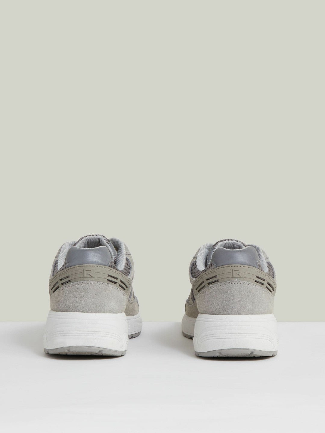 Panelled Running Trainers Grey | Mens