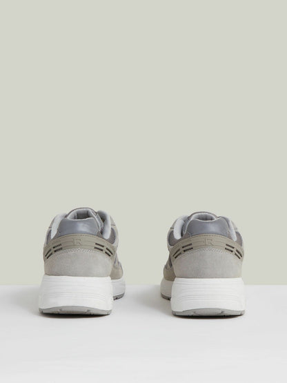 Panelled Running Trainers Grey | Mens