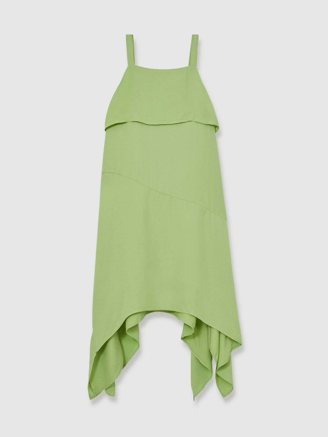13-14 yrs Handkerchief-Hem Sleeveless Dress Green | Children