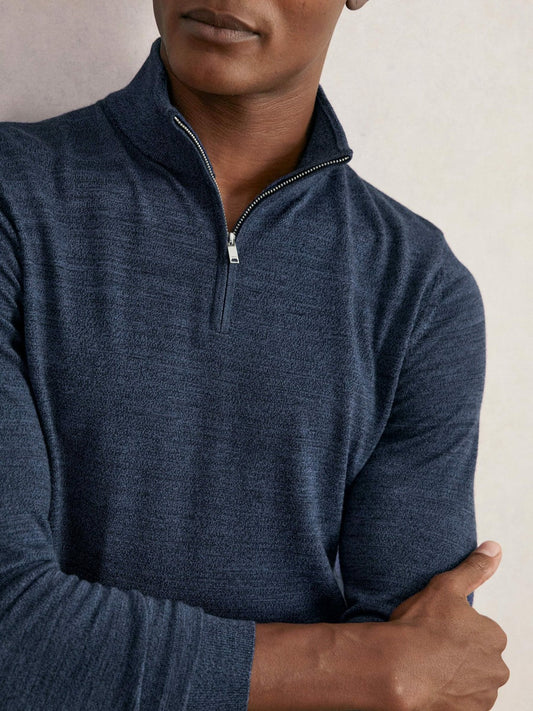 Merino Wool Half-Zip Jumper  | Mens