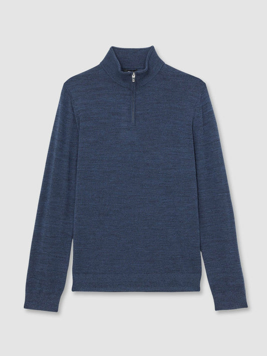 Merino Wool Half-Zip Jumper  | Mens