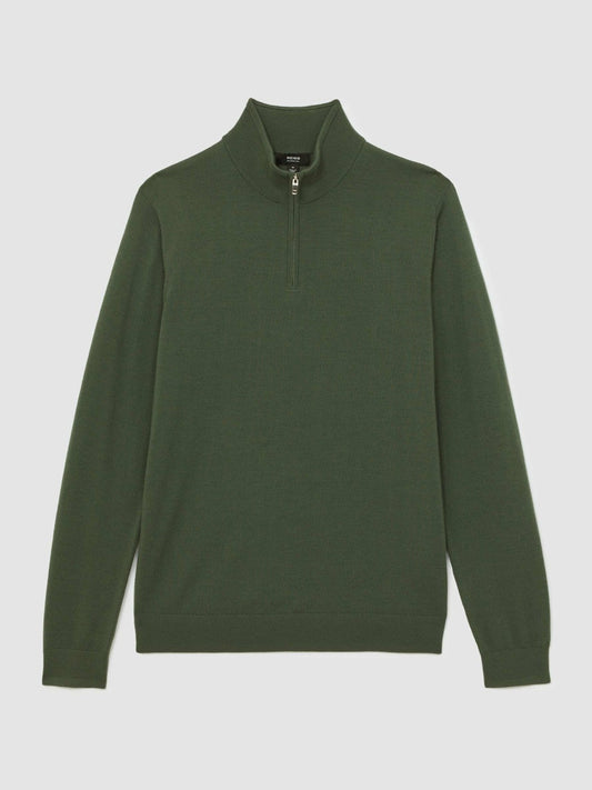 Merino Wool Half-Zip Jumper  | Mens