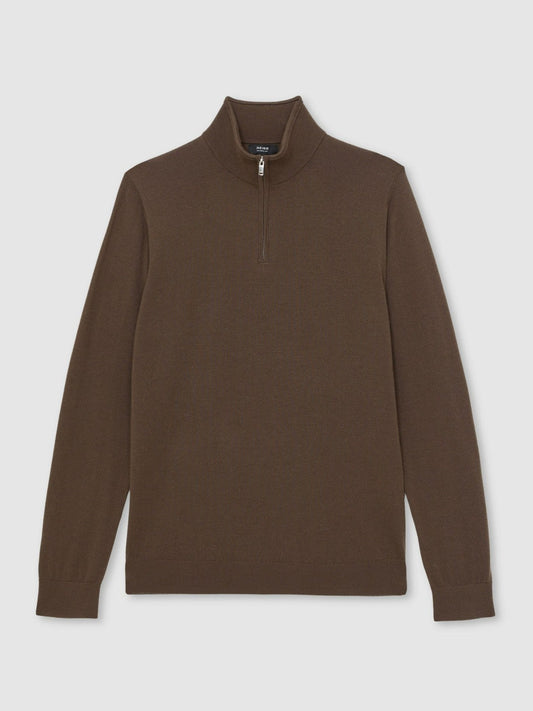 Merino Wool Half-Zip Jumper  | Mens