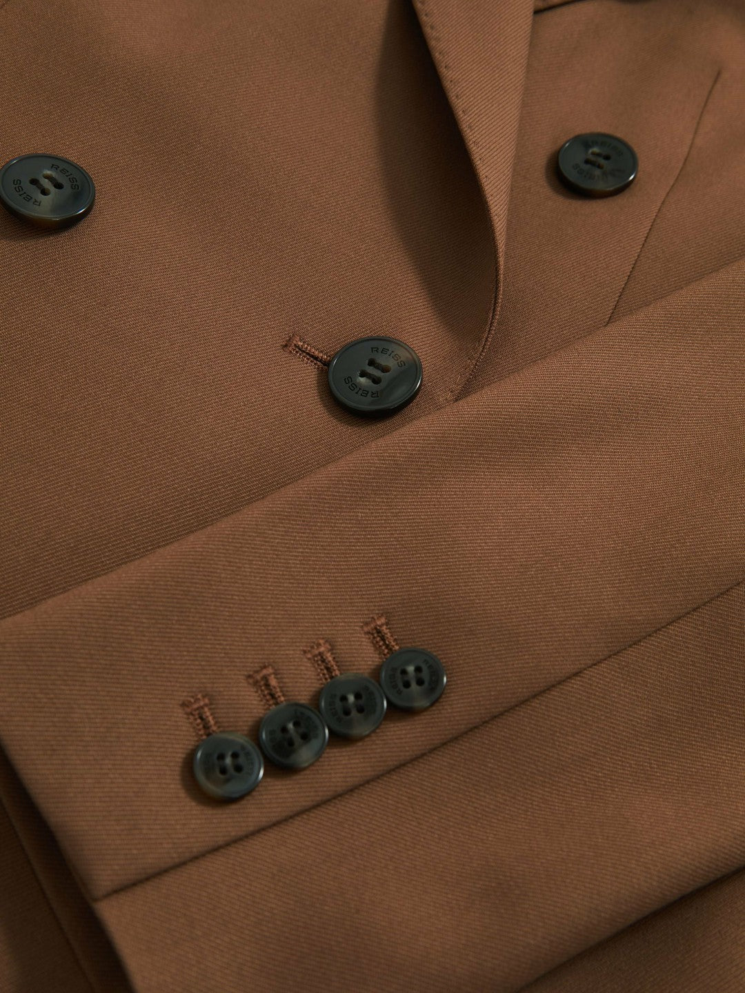Wool-Blend Double-Breasted Suit Blazer Tan | Womens