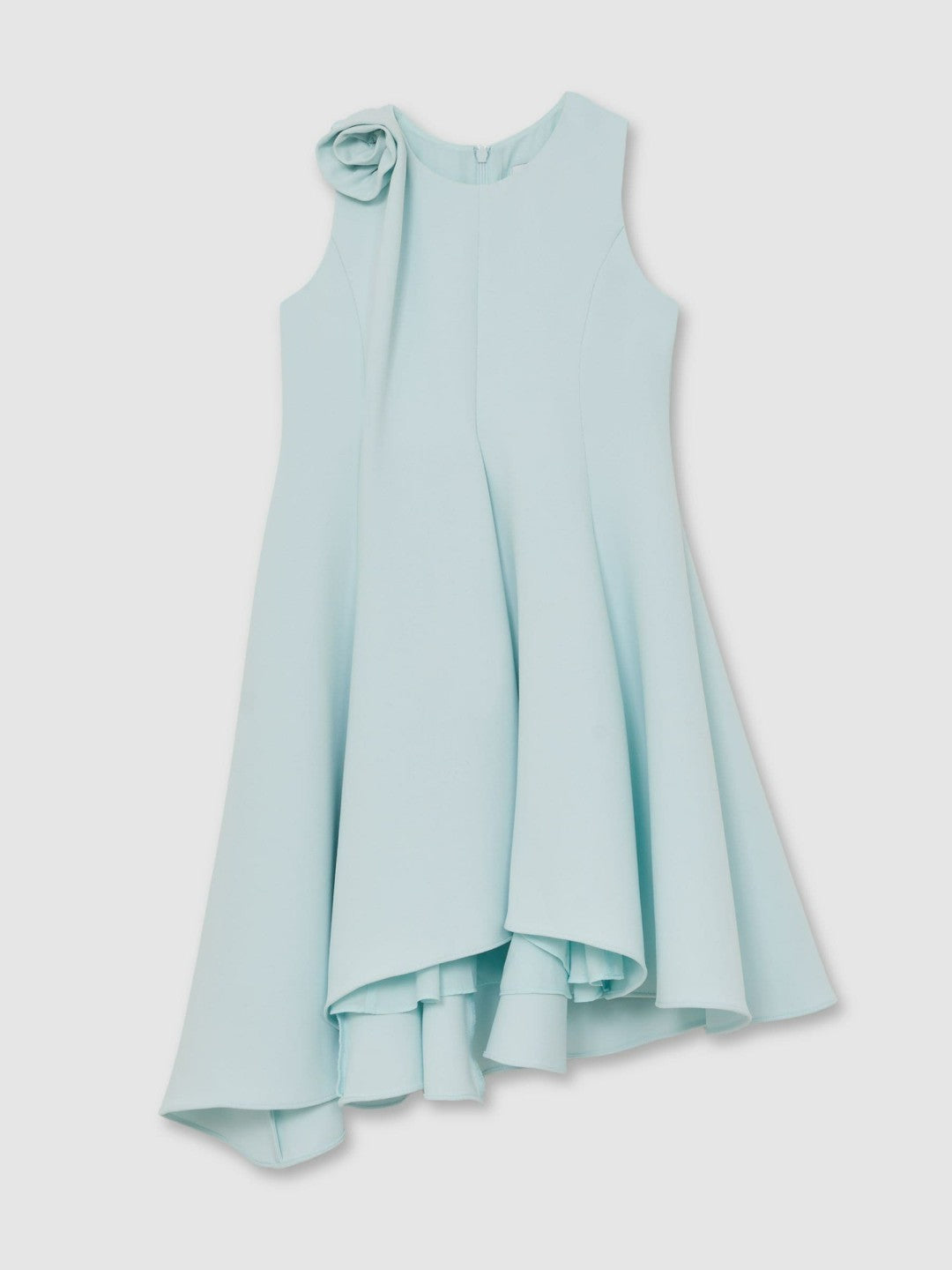 13-14 yrs Flower-Detail Fit-And-Flare Dress Blue | Children