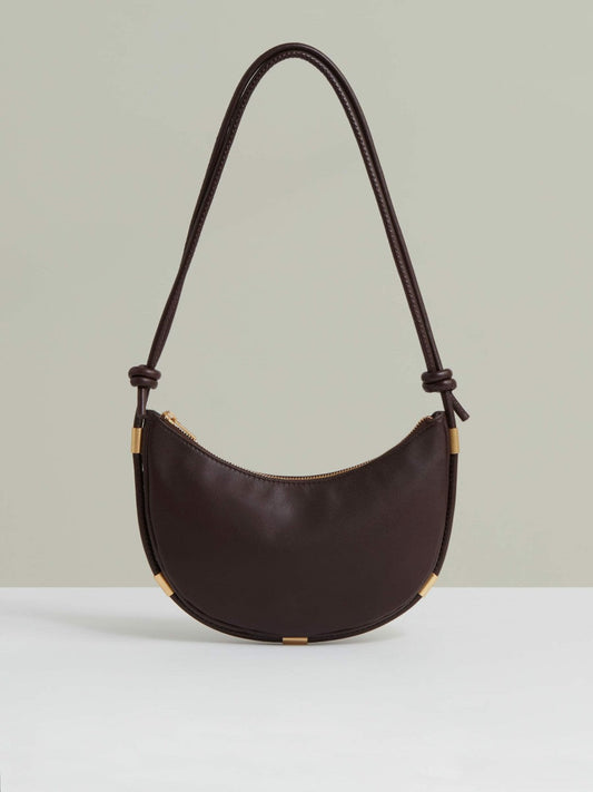 Leather Rope Strap Shoulder Bag Oxblood | Womens