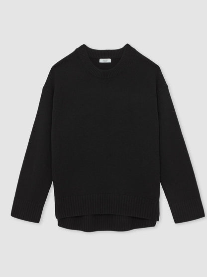 Wool-Cashmere Crew-Neck Jumper Black | Womens