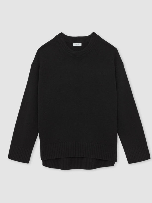 Wool-Cashmere Crew-Neck Jumper Black | Womens