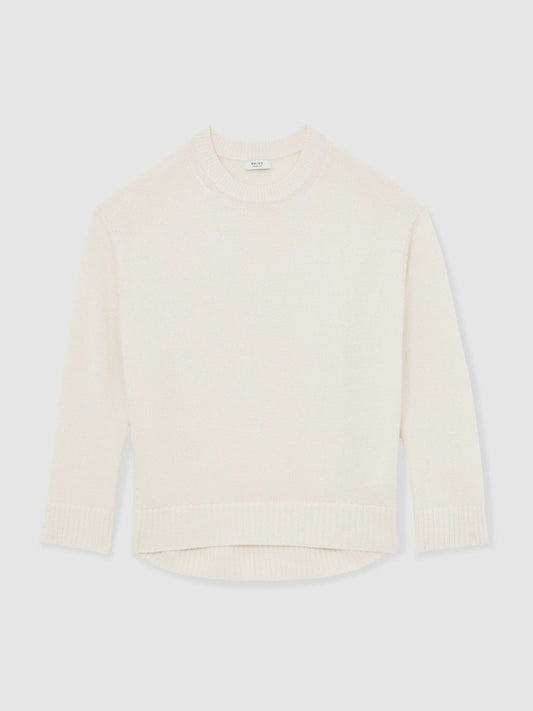 Wool-Cashmere Crew-Neck Jumper Cream | Womens