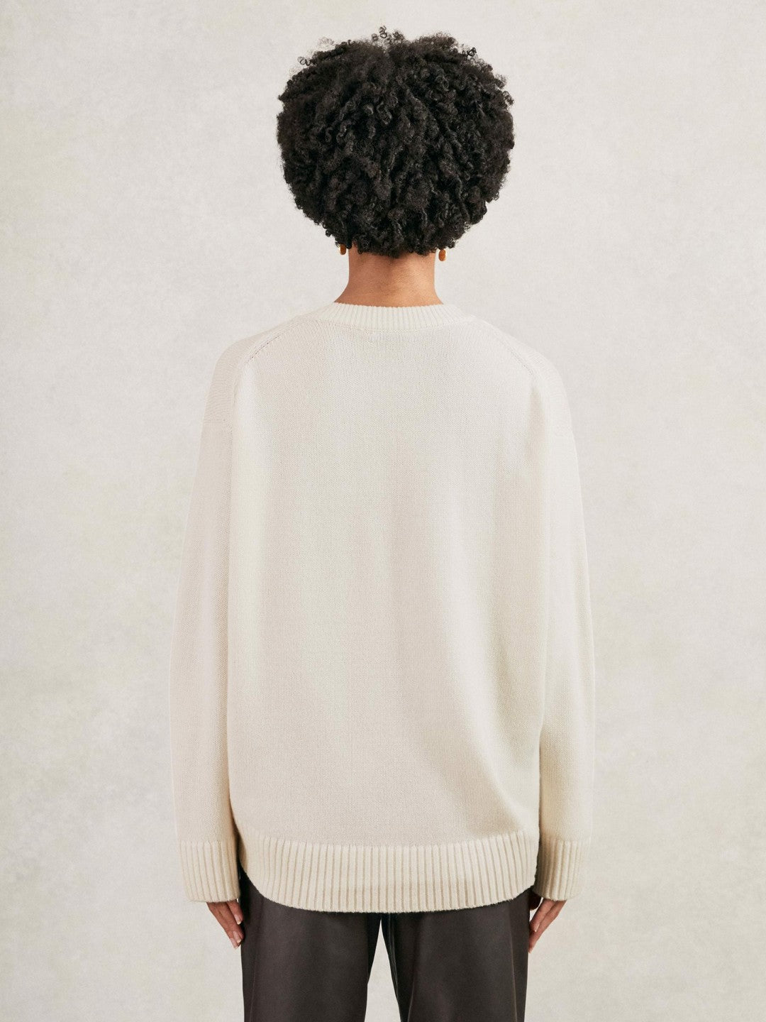 Wool-Cashmere Crew-Neck Jumper Cream | Womens