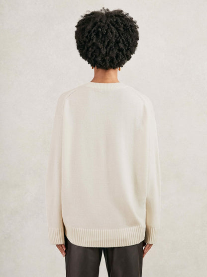 Wool-Cashmere Crew-Neck Jumper Cream | Womens