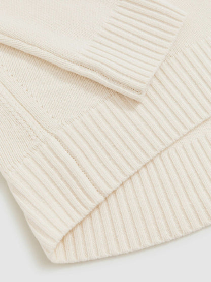 Wool-Cashmere Crew-Neck Jumper Cream | Womens