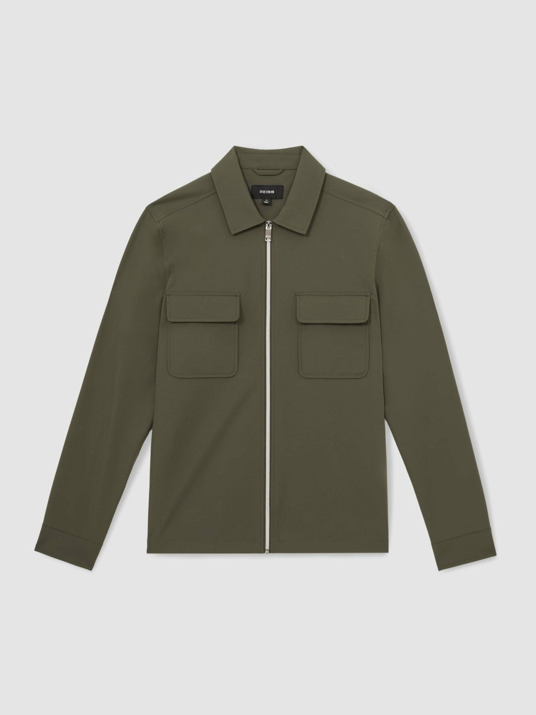 Technical Zip-Through Overshirt Green | Mens