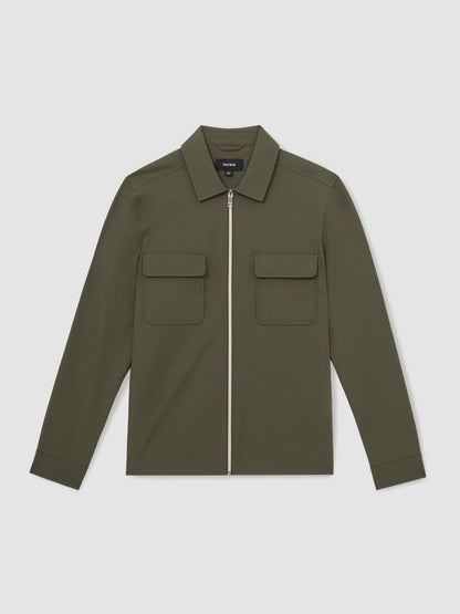 Technical Zip-Through Overshirt Green | Mens