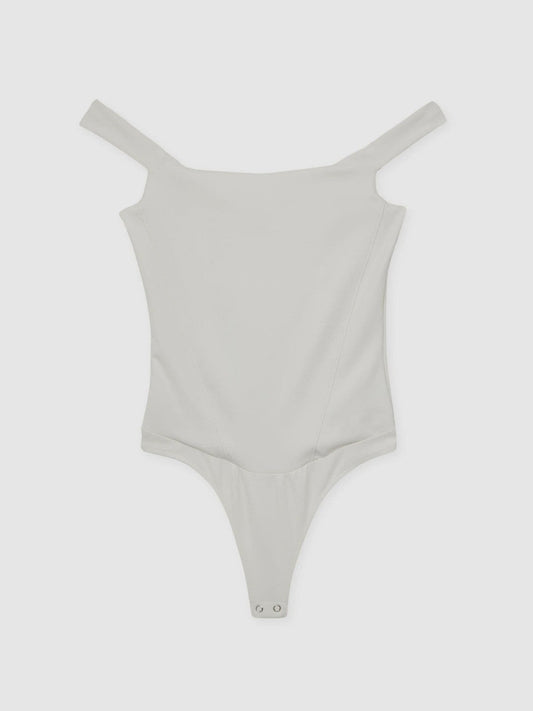 Scuba Corset Bodysuit White | Womens
