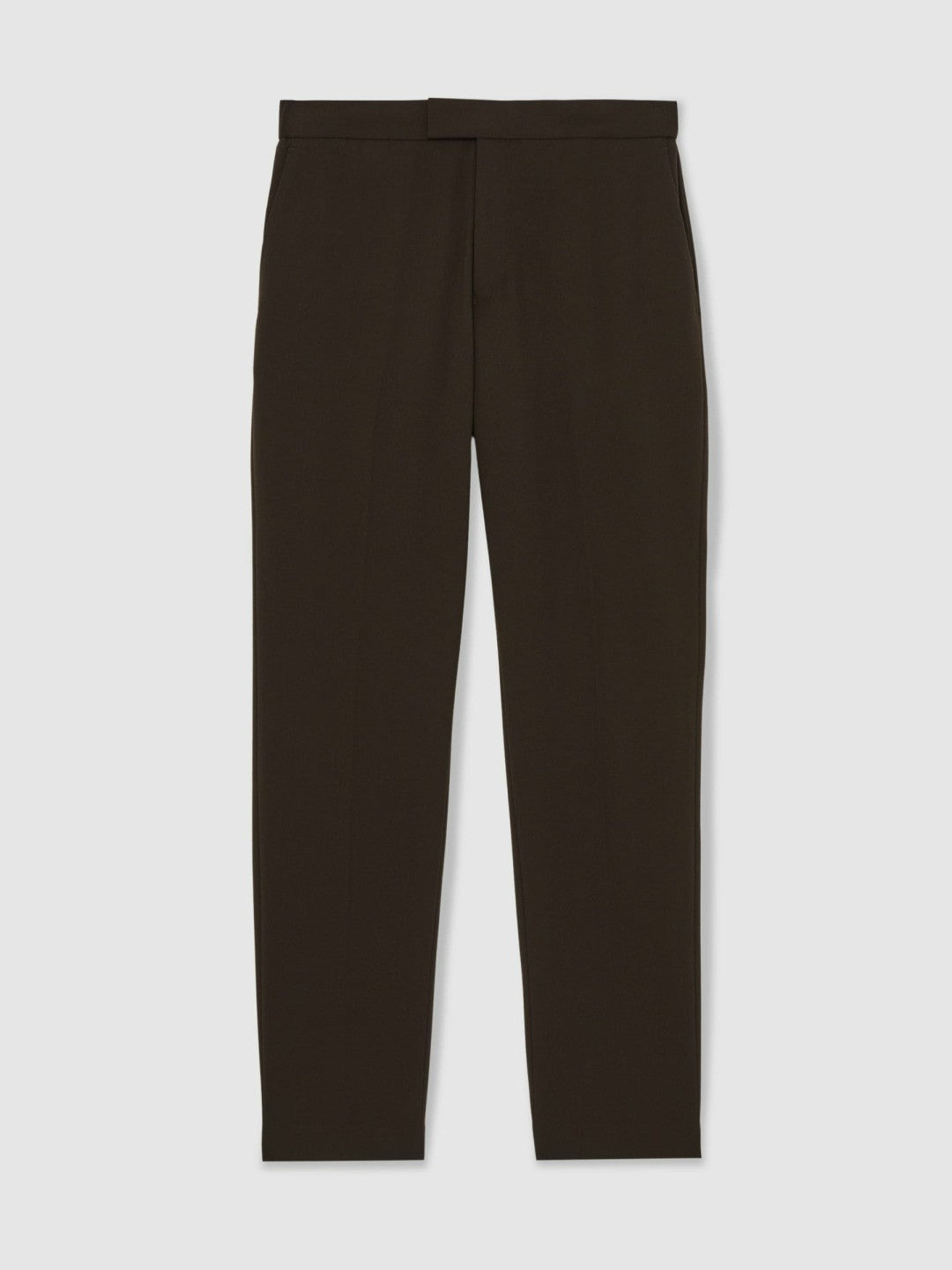 Slim-Fit Internal-Drawstring Trousers Brown | Mens