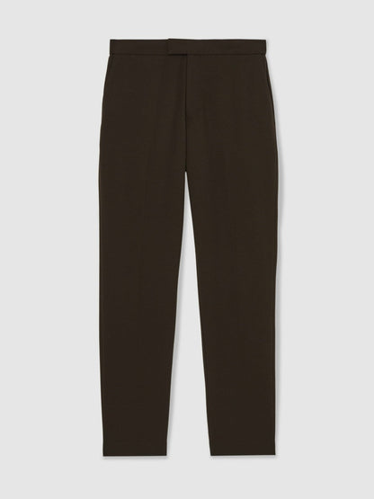 Slim-Fit Internal-Drawstring Trousers Brown | Mens