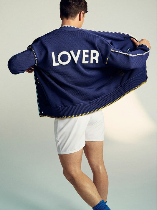 | Tom Daley Lover Knit Cardigan Navy Blue | Mens