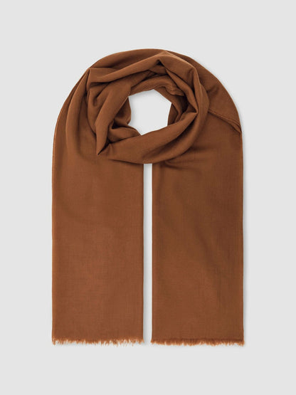 Wool-Cashmere Lightweight Scarf Camel | Womens