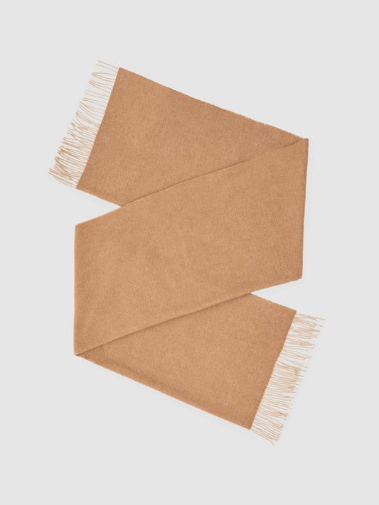 Wool-Cashmere Scarf Taupe | Womens