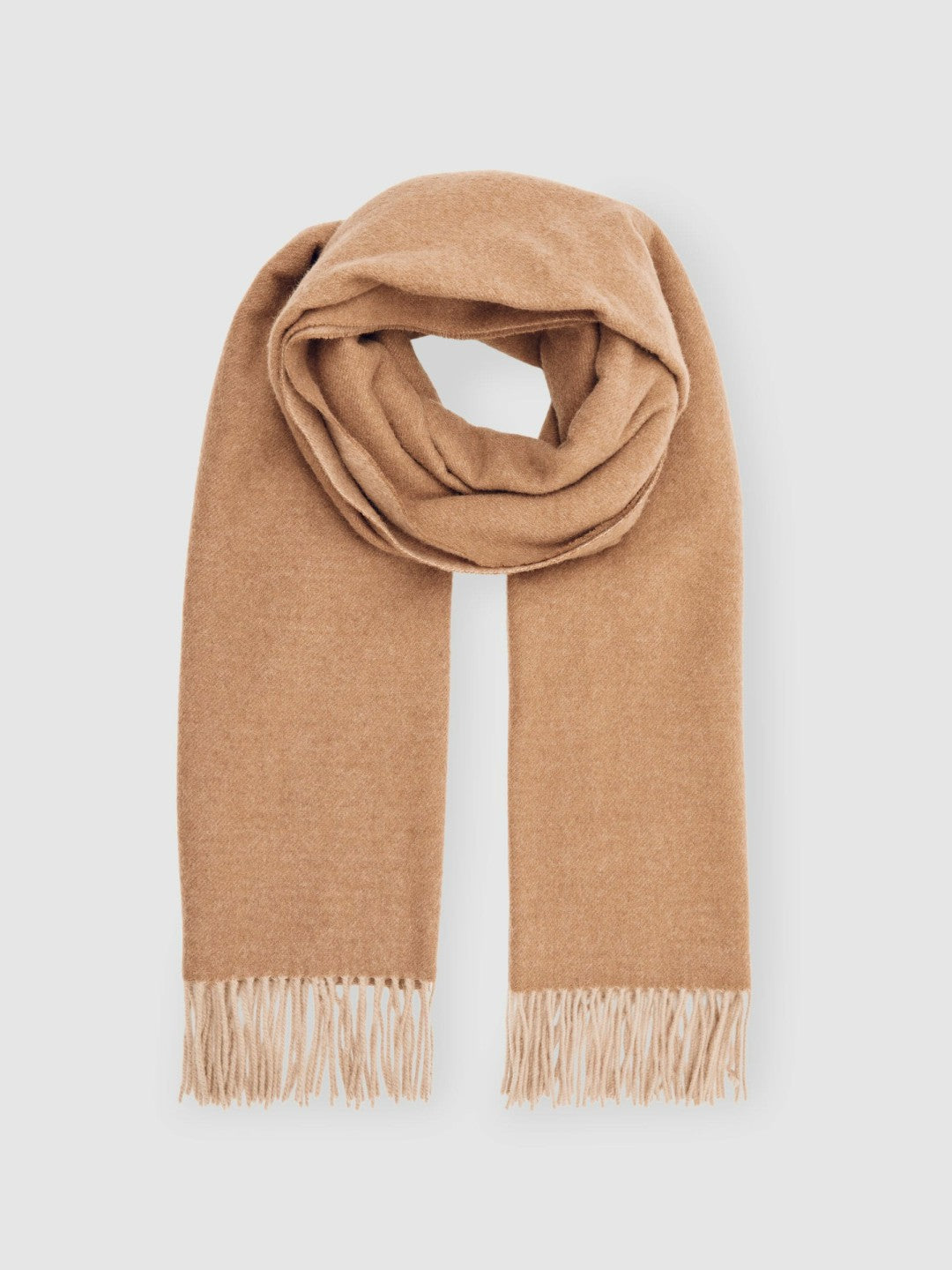 Wool-Cashmere Scarf Taupe | Womens