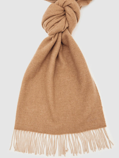 Wool-Cashmere Scarf Taupe | Womens