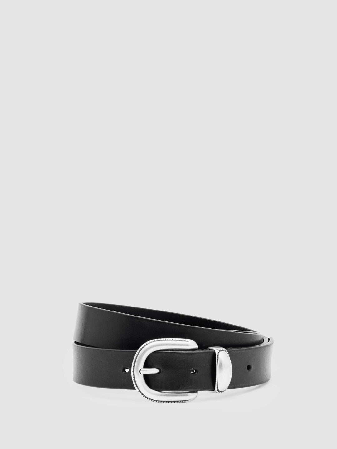 Leather Western Belt Black | Mens