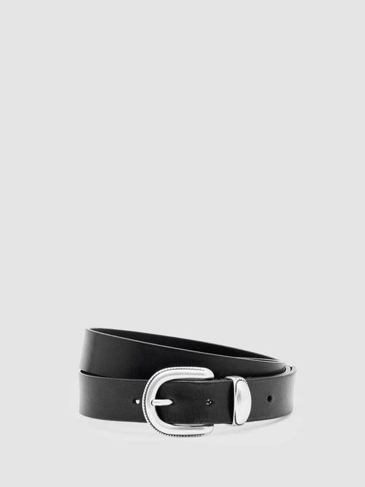 Leather Western Belt Black | Mens