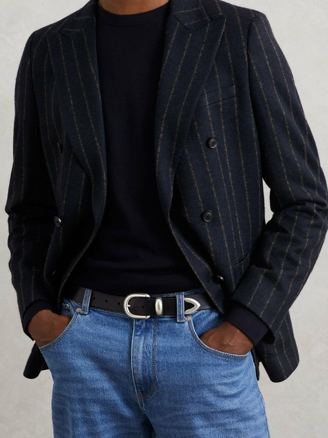 Leather Western Belt Black | Mens