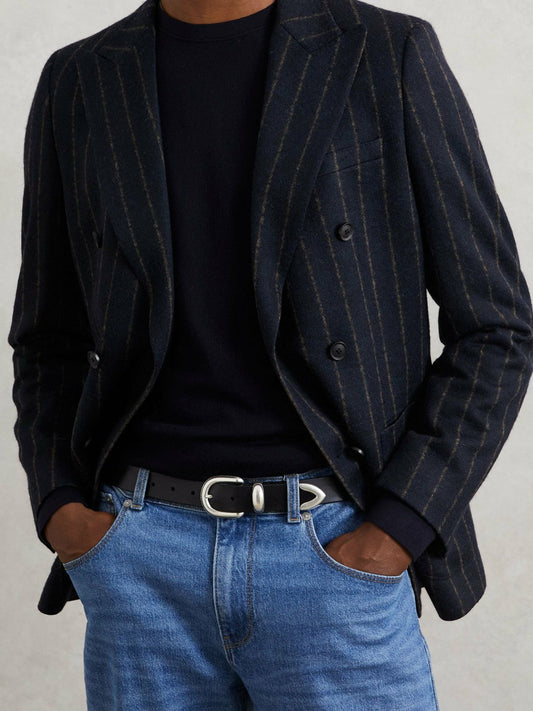 Leather Western Belt Black | Mens