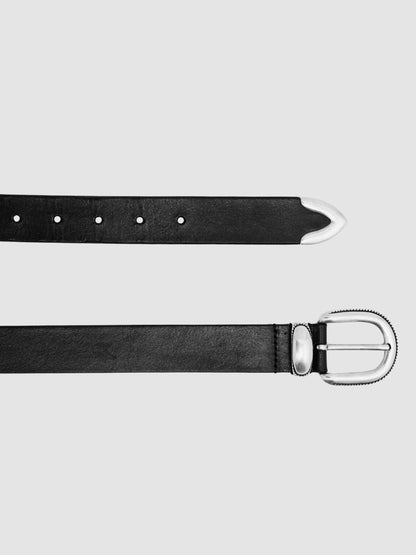 Leather Western Belt Black | Mens