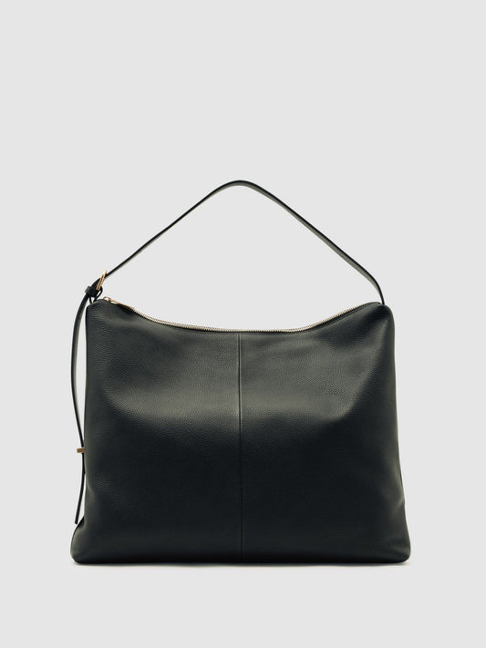 Grained Leather Tote Bag Black | Womens