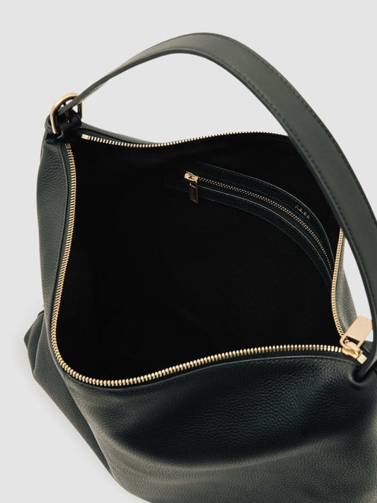 Grained Leather Tote Bag Black | Womens