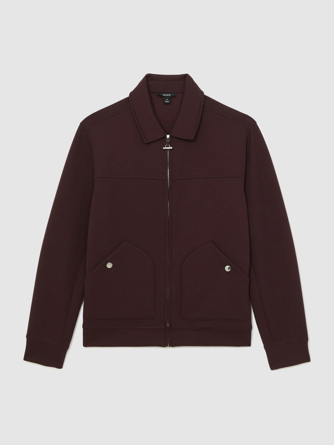 Interlock Zip Through Overshirt Cherry Red | Mens