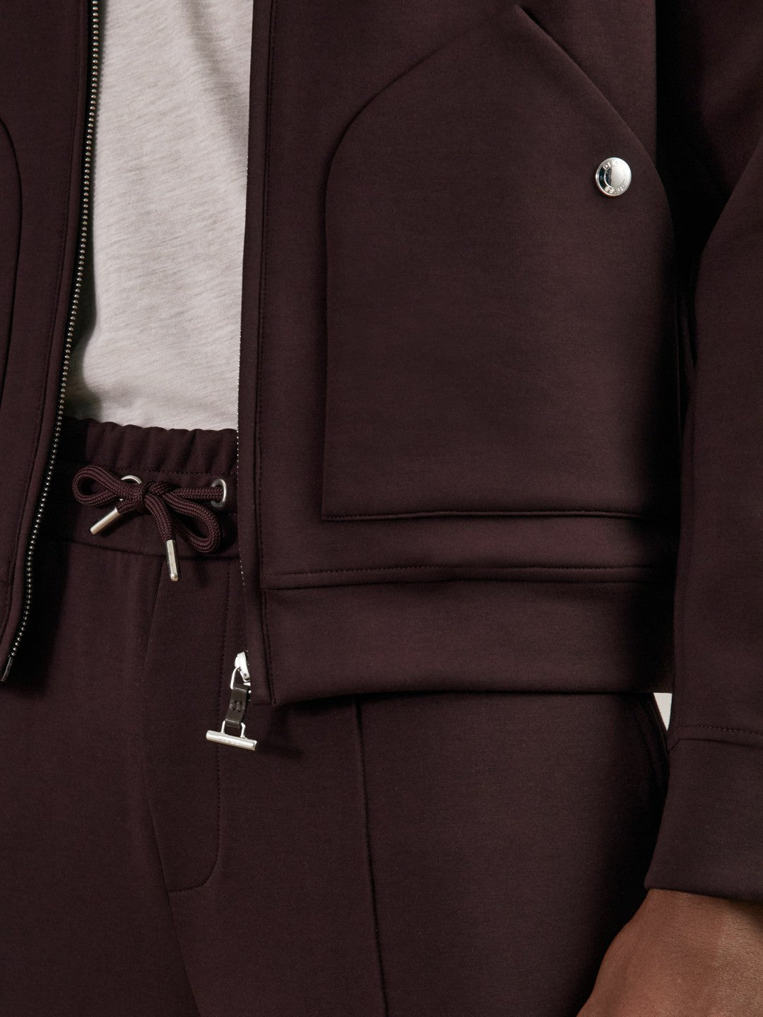 Interlock Zip Through Overshirt Cherry Red | Mens