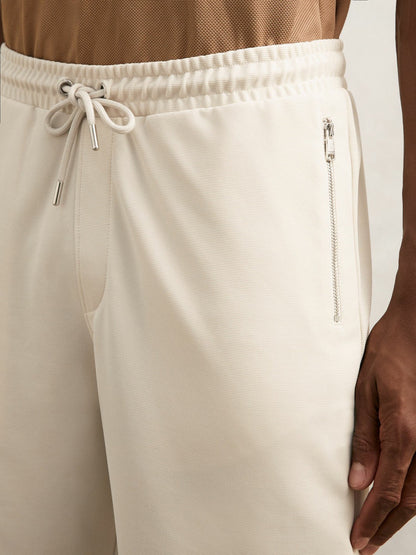 Textured Drawstring Shorts Stone | Mens