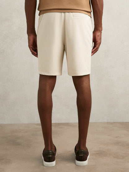 Textured Drawstring Shorts Stone | Mens