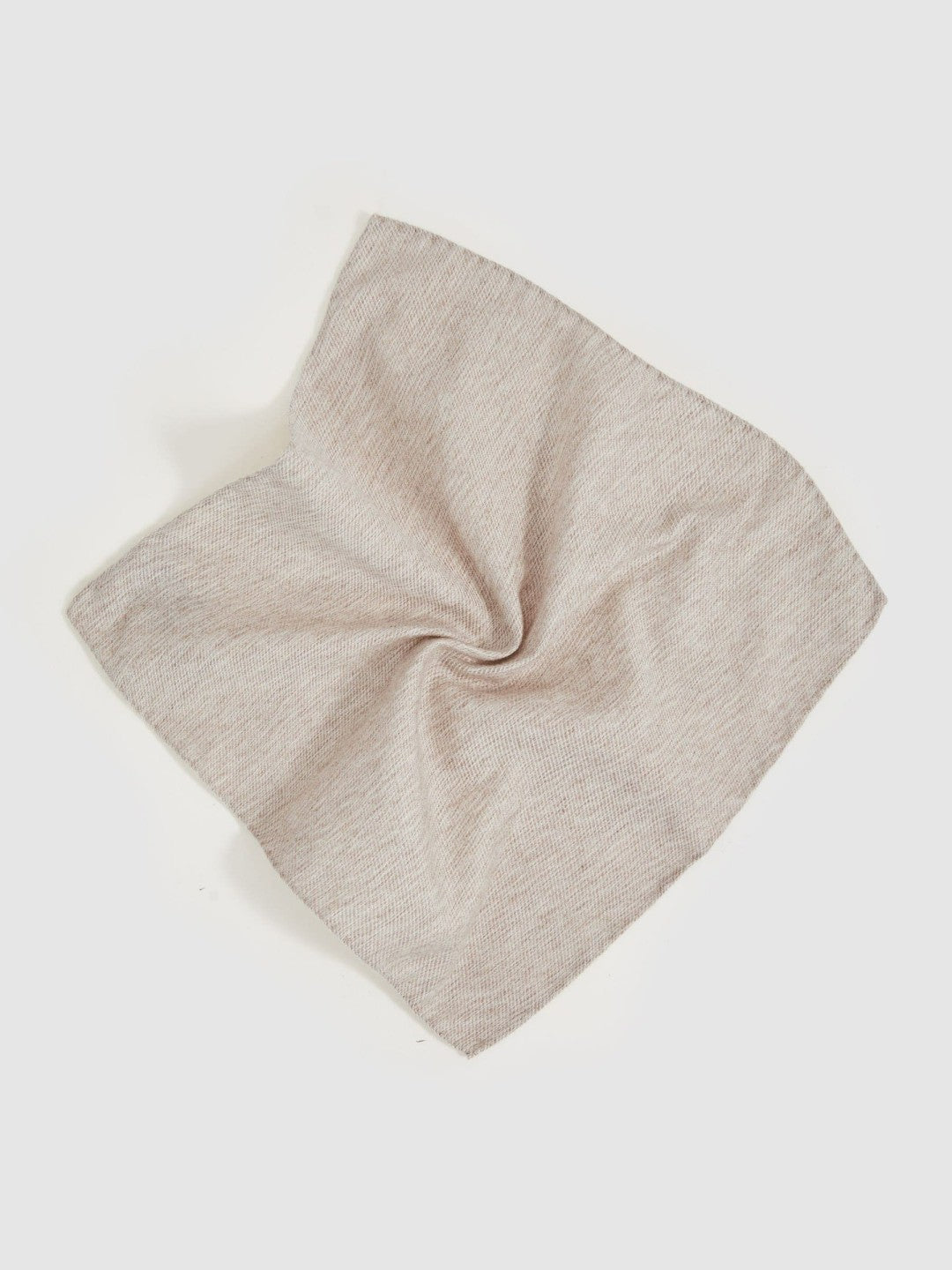 Wool Silk Textured Pocket Square Oatmeal | Mens