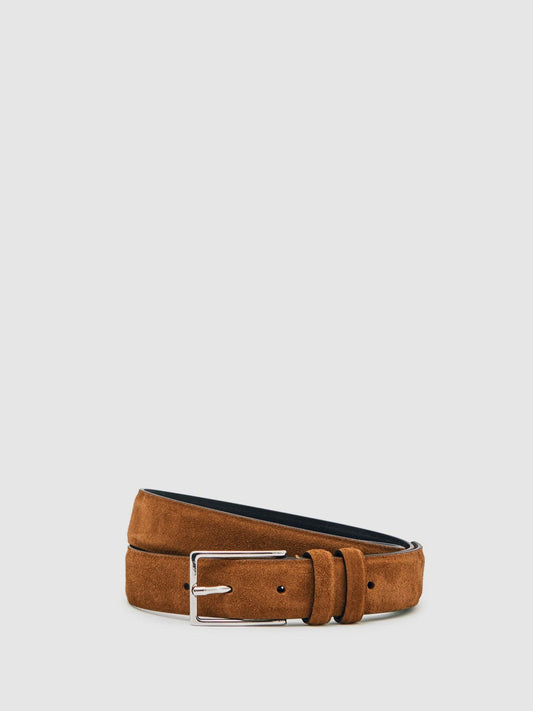 Suede Belt Tobacco Brown | Mens
