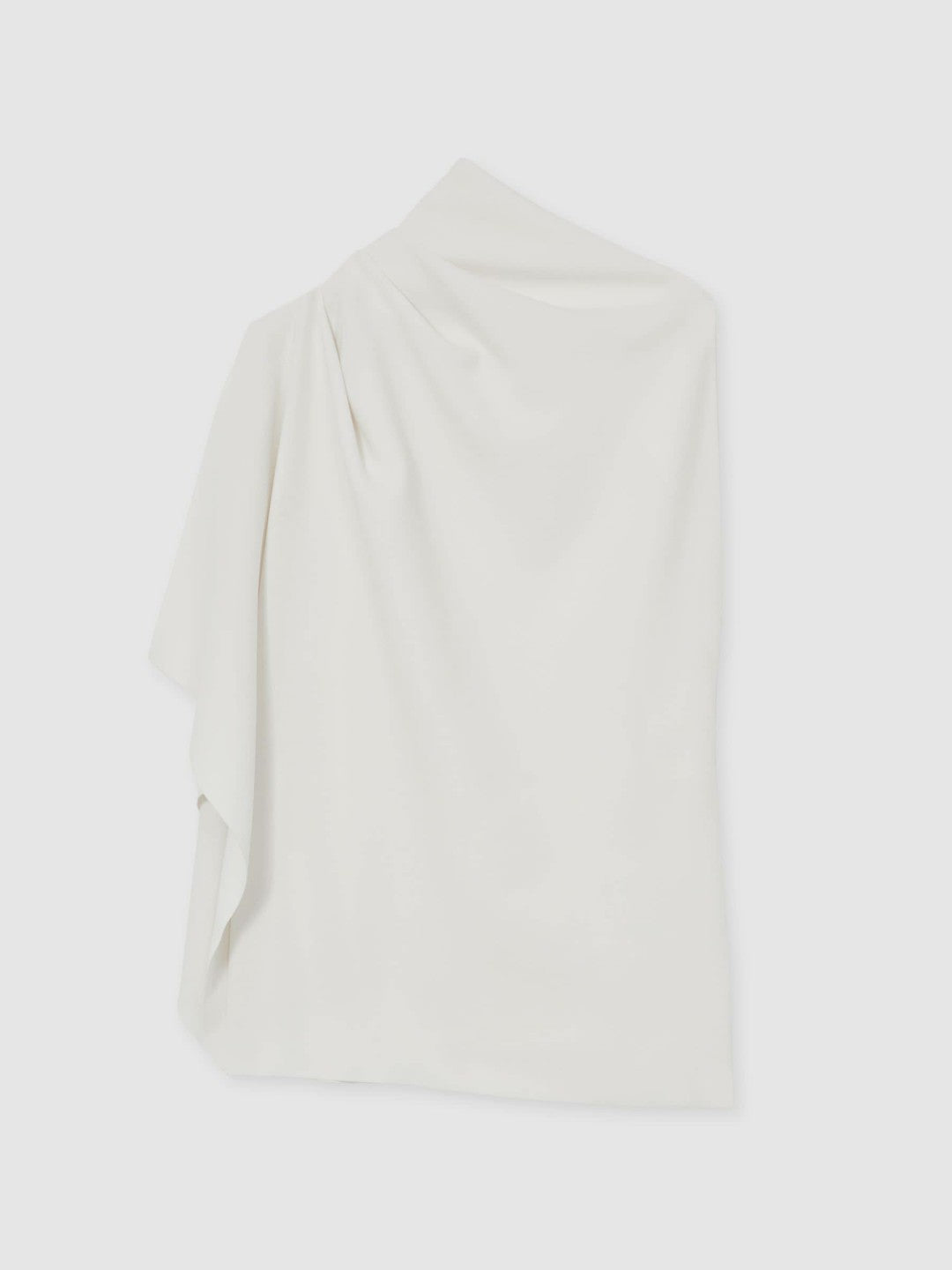 One-Shoulder Draped Top Ivory | Womens