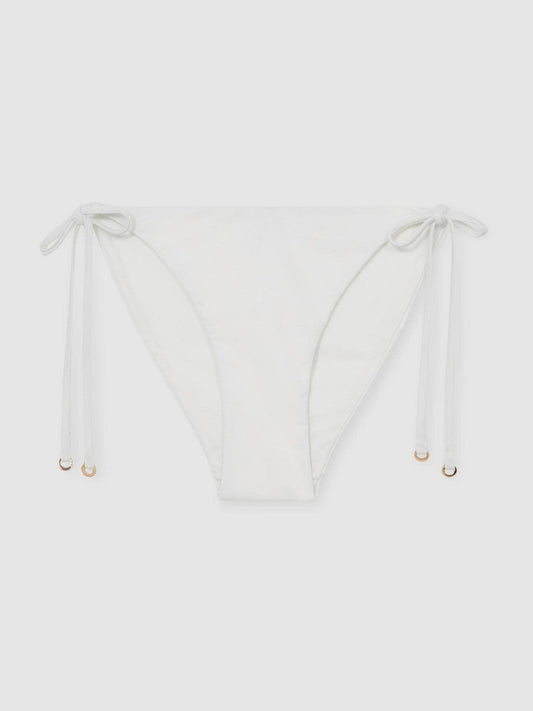Side Tie Bikini Bottoms White | Womens