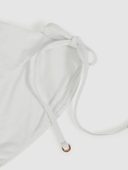 Side Tie Bikini Bottoms White | Womens