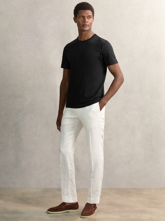 Airwater-Cotton Crew-Neck T-Shirt Black | Mens
