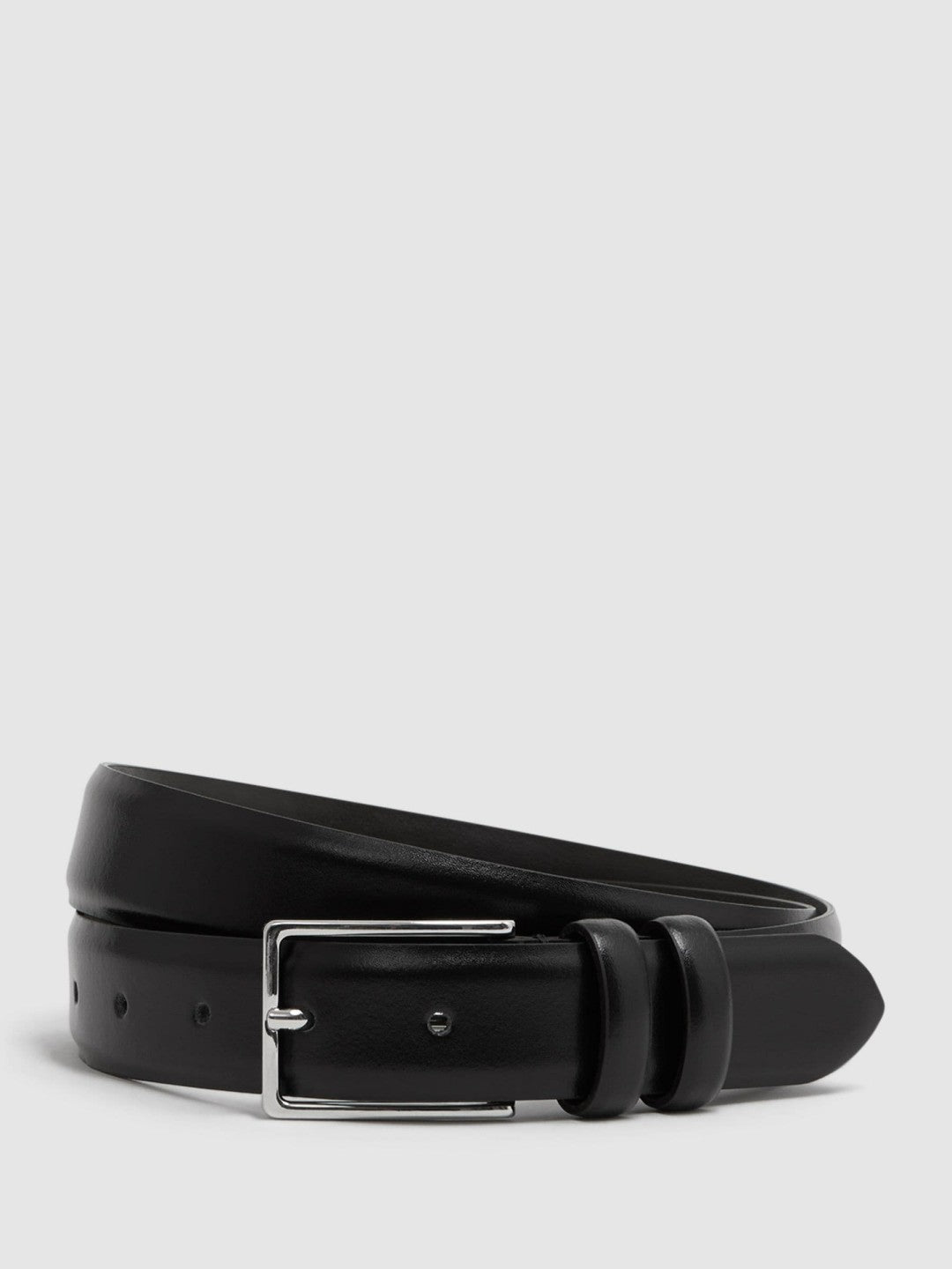 Smooth Leather Belt Black | Mens