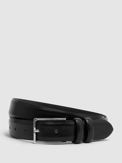 Smooth Leather Belt Black | Mens