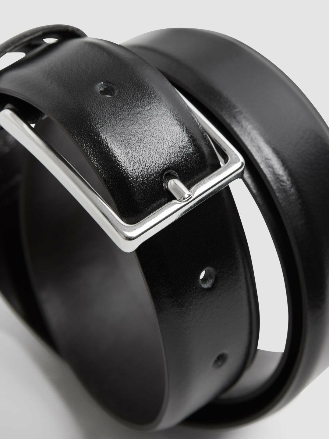 Smooth Leather Belt Black | Mens
