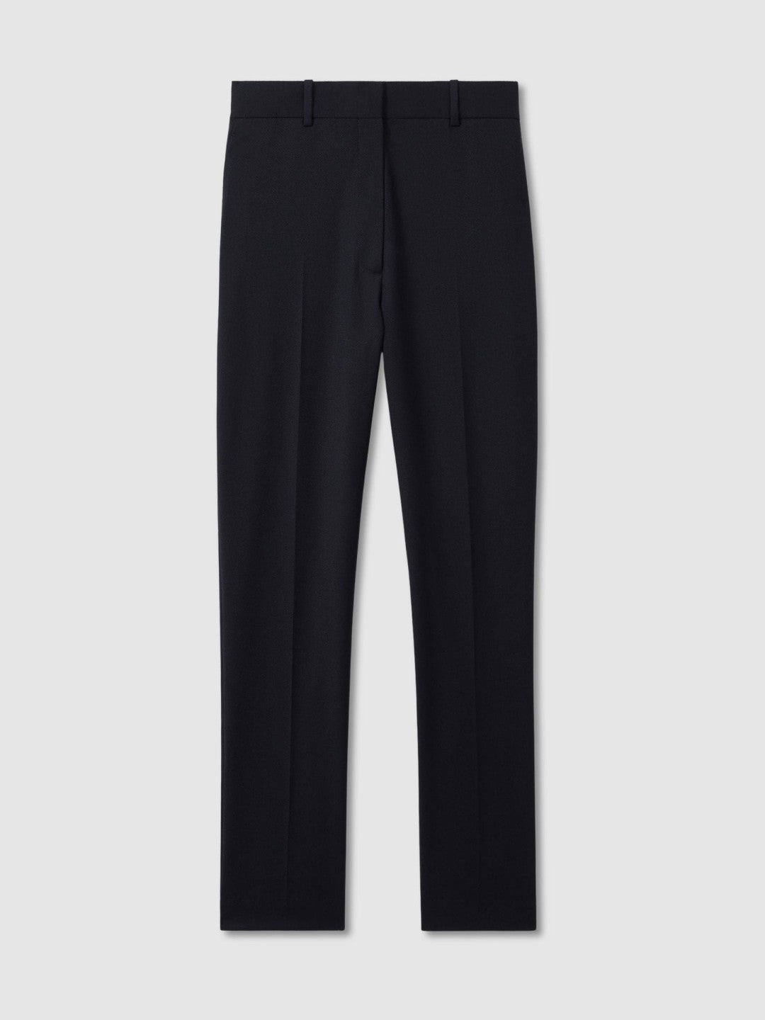 Wool-Blend Tailored Flared Suit Trousers Navy | Womens