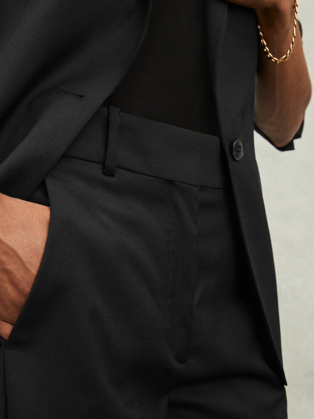 Wool-Blend Tailored Flared Suit Trousers Black | Womens