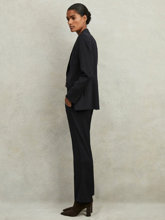 Petite Single Breasted Suit Blazer Navy | Womens