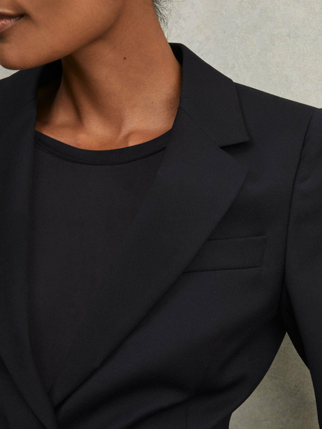 Petite Single Breasted Suit Blazer Navy | Womens